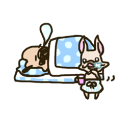 Pug with french bulldog sticker #12210751