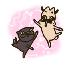 Pug with french bulldog sticker #12210773
