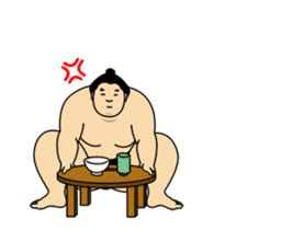 A cute Sumo wrestler animation English sticker #12211847