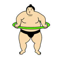 A cute Sumo wrestler animation English sticker #12211852