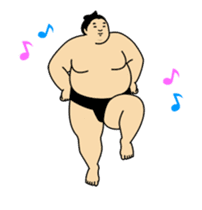 A cute Sumo wrestler animation English sticker #12211857