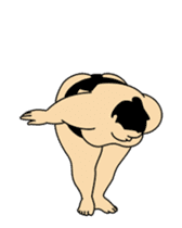 A cute Sumo wrestler animation English sticker #12211859