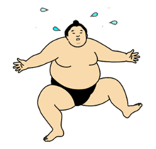 A cute Sumo wrestler animation English sticker #12211865