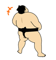 A cute Sumo wrestler animation English sticker #12211866