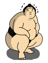 A cute Sumo wrestler animation English sticker #12211868