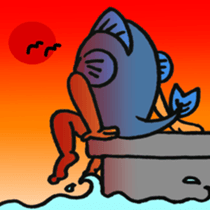 Born to fish people sticker #12211941