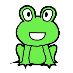 Cute good healthy frog