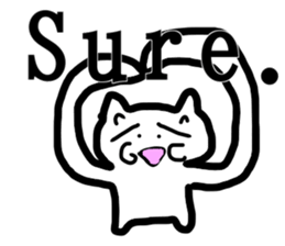 honwaka cat 8 English Version sticker #12213523