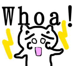 honwaka cat 8 English Version sticker #12213525
