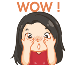 Red top girl sticker #12214080