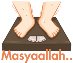 Red top girl sticker #12214093