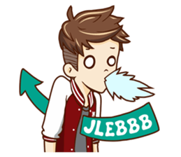 Mr simple but charming sticker #12214343