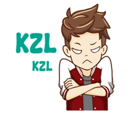 Mr simple but charming sticker #12214348