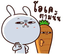 Moose the Rabbit & Babe Carrot 4 sticker #12216088