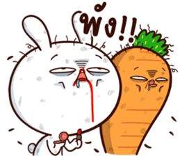 Moose the Rabbit & Babe Carrot 4 sticker #12216095