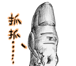 Big toe "Mr.mustache" sticker #12216233