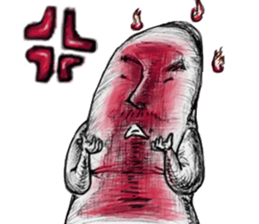 Big toe "Mr.mustache" sticker #12216243