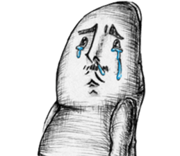 Big toe "Mr.mustache" sticker #12216251