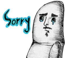 Big toe "Mr.mustache" sticker #12216252