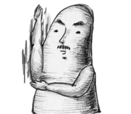 Big toe "Mr.mustache" sticker #12216267