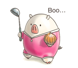 Cute pig by Torataro sticker #12216475