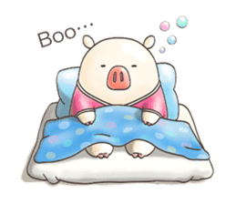 Cute pig by Torataro sticker #12216485