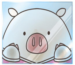 Cute pig by Torataro sticker #12216486