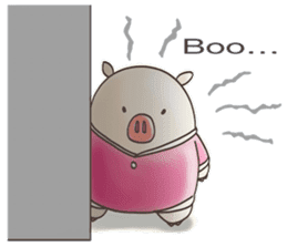 Cute pig by Torataro sticker #12216500
