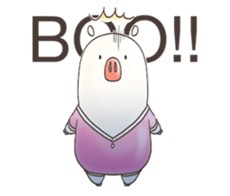 Cute pig by Torataro sticker #12216502