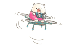 Cute pig by Torataro sticker #12216509