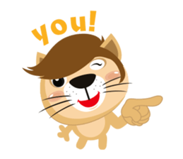 "Torao-Kun" the japanese tabby cat! sticker #12216838