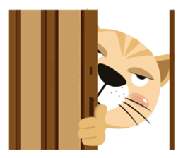 "Torao-Kun" the japanese tabby cat! sticker #12216840