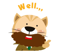 "Torao-Kun" the japanese tabby cat! sticker #12216855