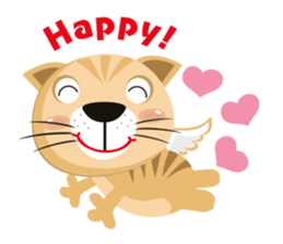 "Torao-Kun" the japanese tabby cat! sticker #12216860
