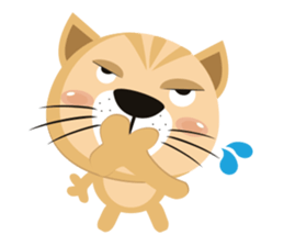 "Torao-Kun" the japanese tabby cat! sticker #12216864