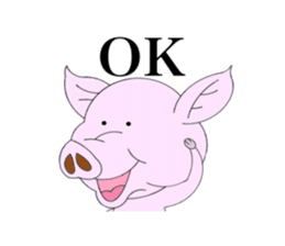 Pig skinny sticker #12217035