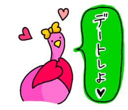 love love flamingo sticker #12218759