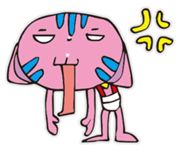 A funny pink cat sticker #12219594