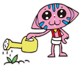 A funny pink cat sticker #12219596