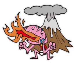 A funny pink cat sticker #12219608