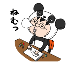 Glasses panda and pink frog sticker #12220050