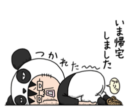 Glasses panda and pink frog sticker #12220060