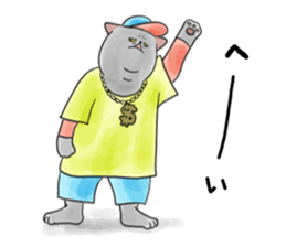 a funny face cat. sticker #12220776