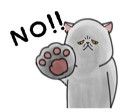 a funny face cat. sticker #12220797