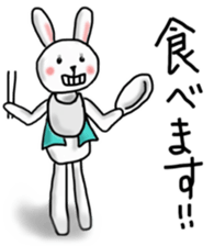 Quiet adult rabbit Sticker sticker #12220934