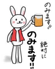 Quiet adult rabbit Sticker sticker #12220935