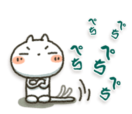 Simple white cat 11 sticker #12222950