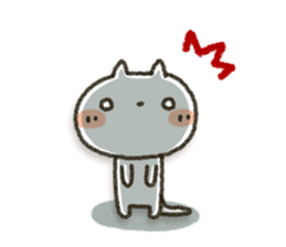 Simple white cat 11 sticker #12222951