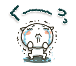 Simple white cat 11 sticker #12222958