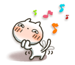 Simple white cat 11 sticker #12222969